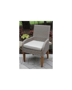 All Weather Wicketr Teak Dining Chair Ash