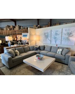 Cannon Wedge Sectional in Wish Greybirch
